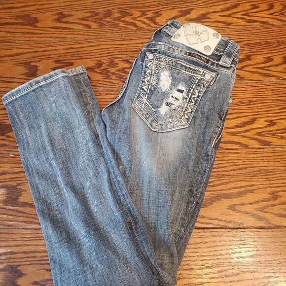 Miss Me blingy straight  Jean size 24 - Picture 1 of 6